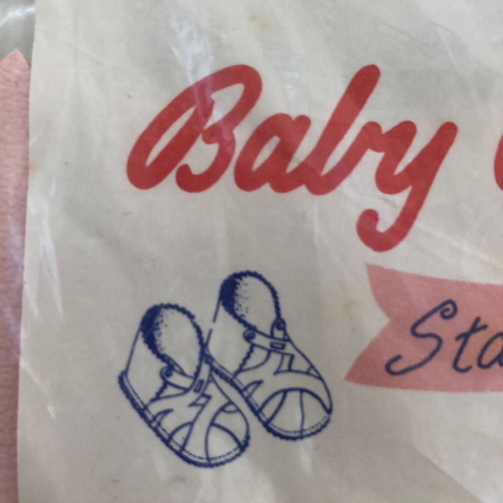 Vintage Pink Baby Sandal shoe sew kit